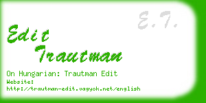 edit trautman business card